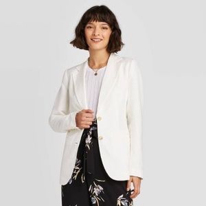 Cream linen blazer